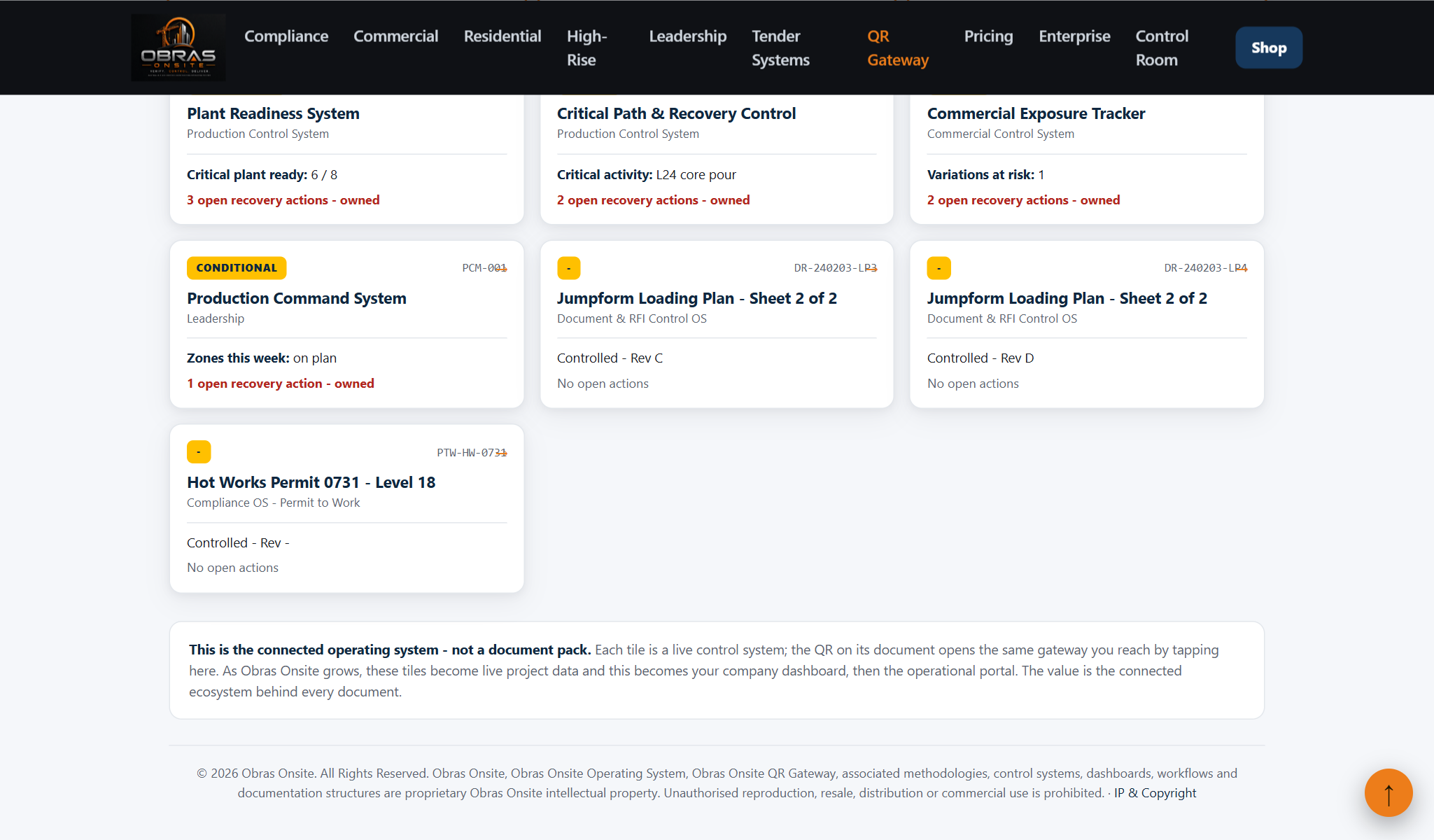 Obras commercial board — variations, claims and exposure