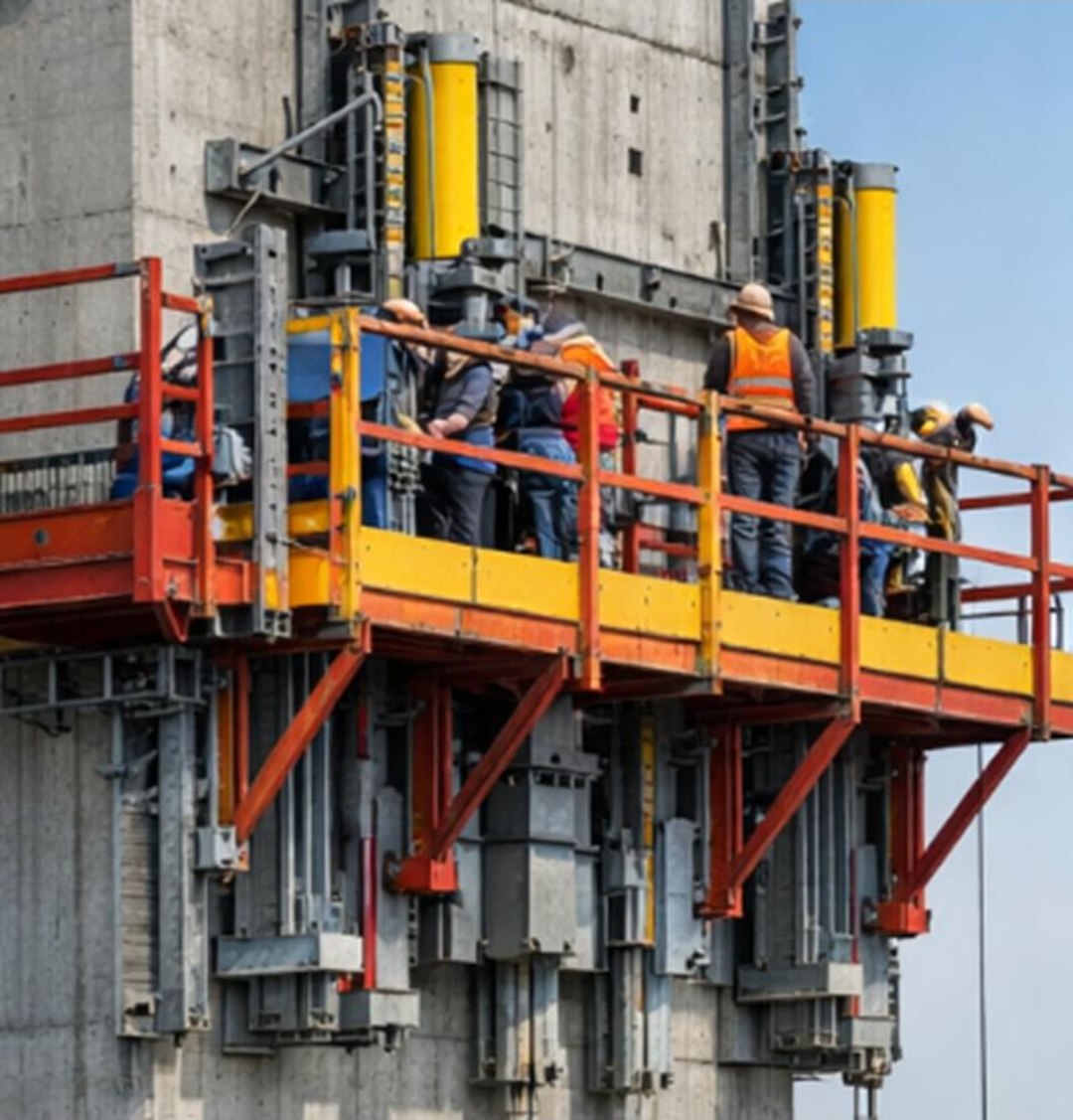 Heavy falsework and formwork rig