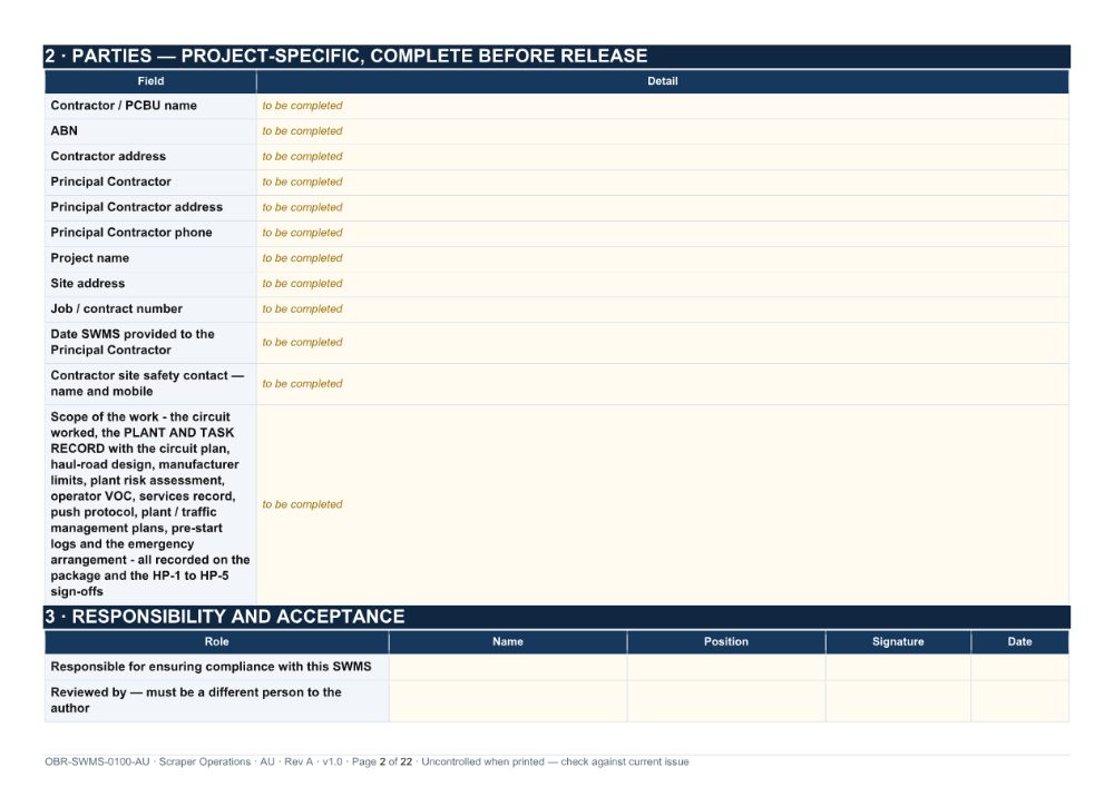 Scraper Operations SWMS — page 2